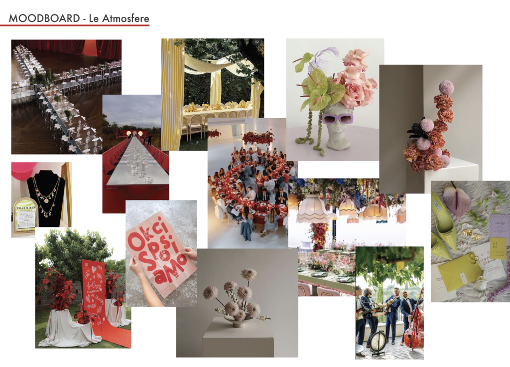 Moodboard evento matrimonio