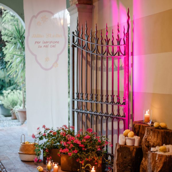 Allestimento ingresso evento aziendale